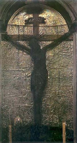 Leon Wyczolkowski Wawel Crucifix France oil painting art